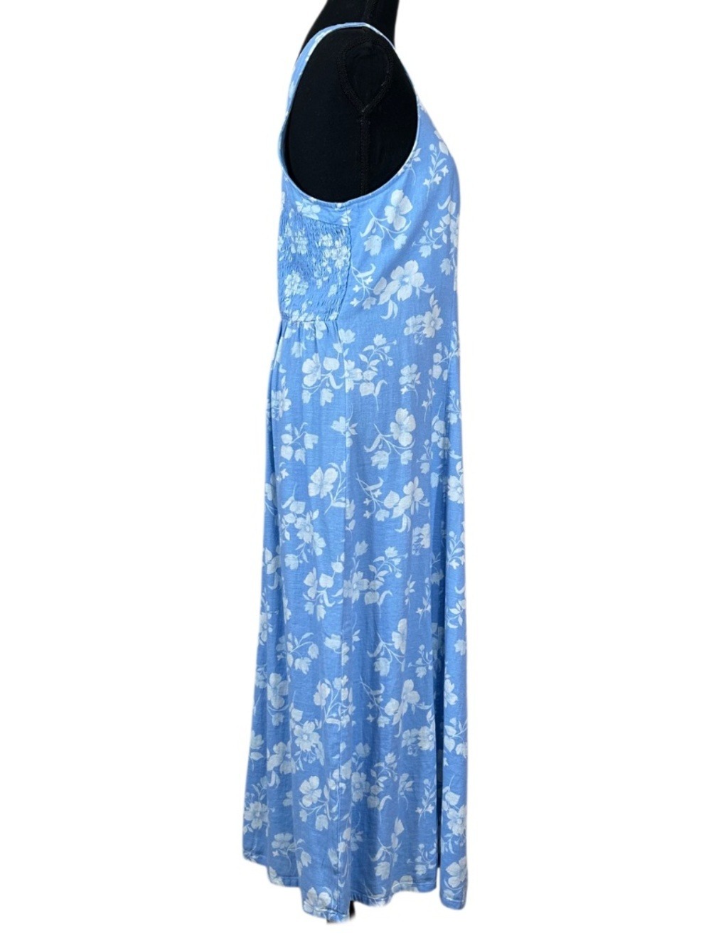 Old Navy NWT Blue Floral Sleeveless Linen Midi Dress Size XXL - Picture 2 of 11